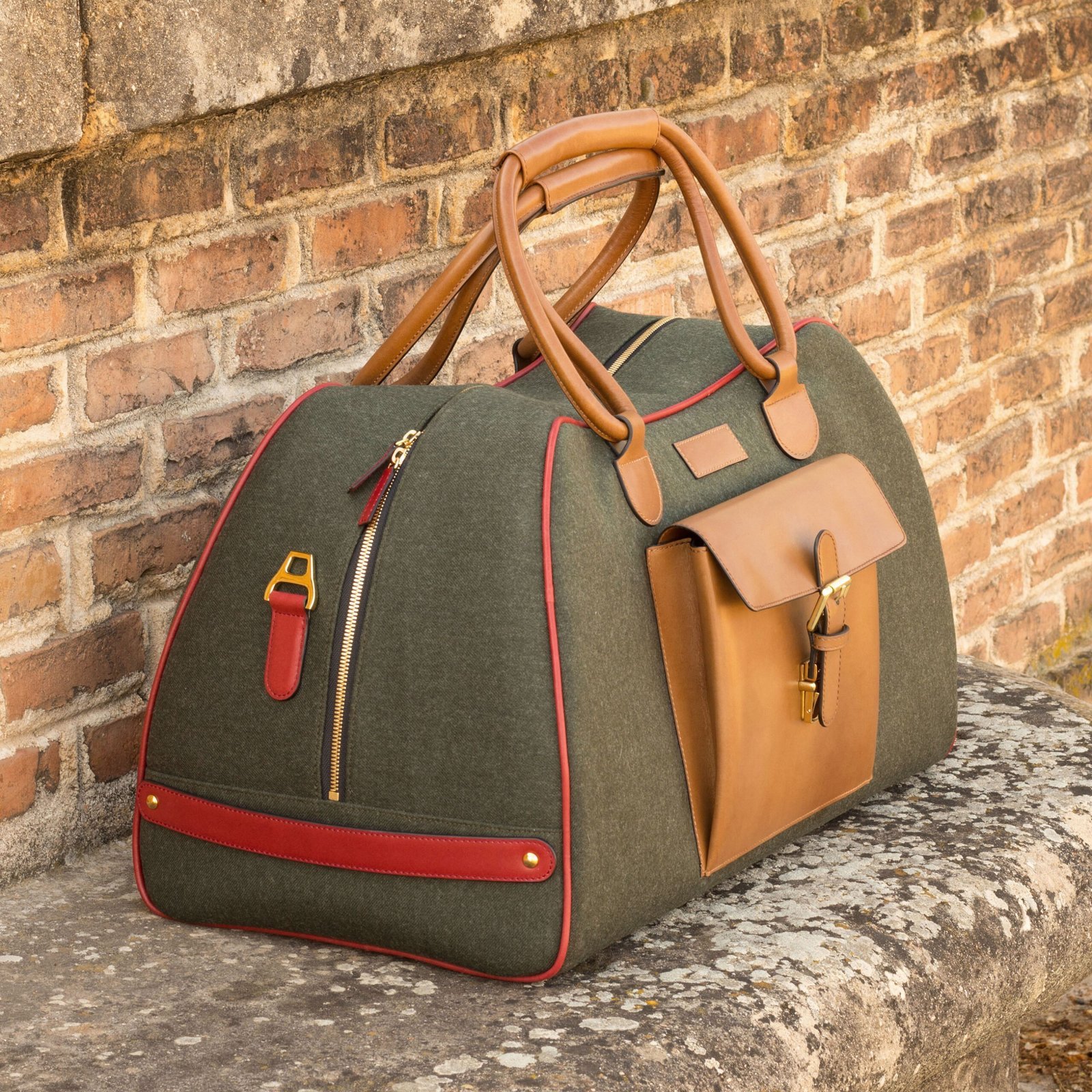 Flannel Green and Painted Calf Duffle