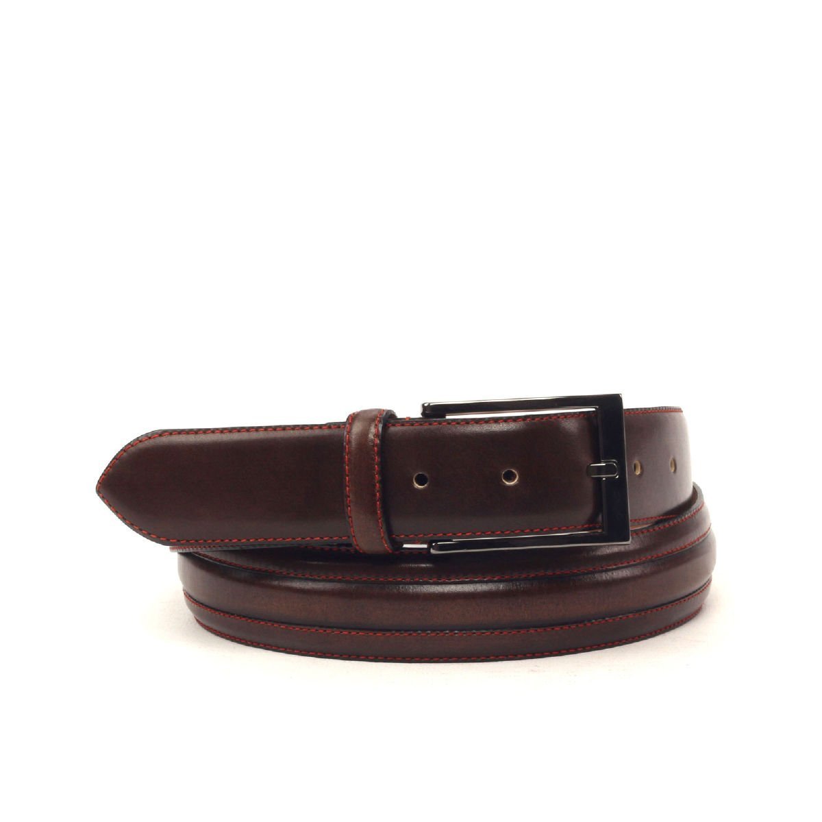 Dark Brown Painted Calf Venice Belt - Image 2