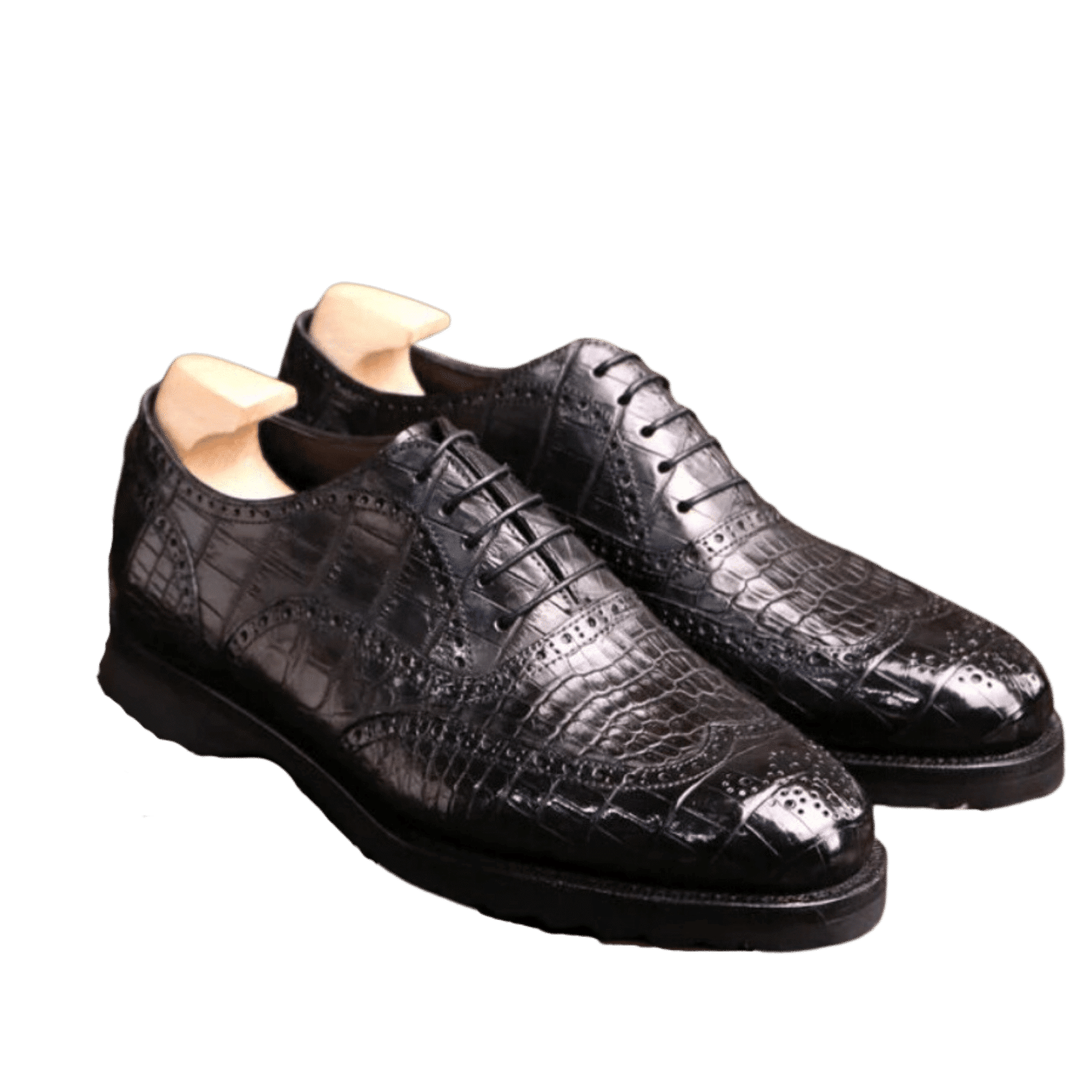 Classic Black Goodyear Flat Bottoms in Cow Leather