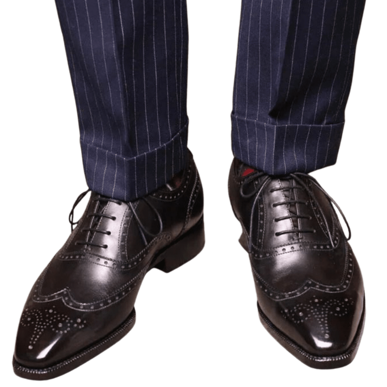 Sleek Black Goodyear Flat Bottom in Cow Leather