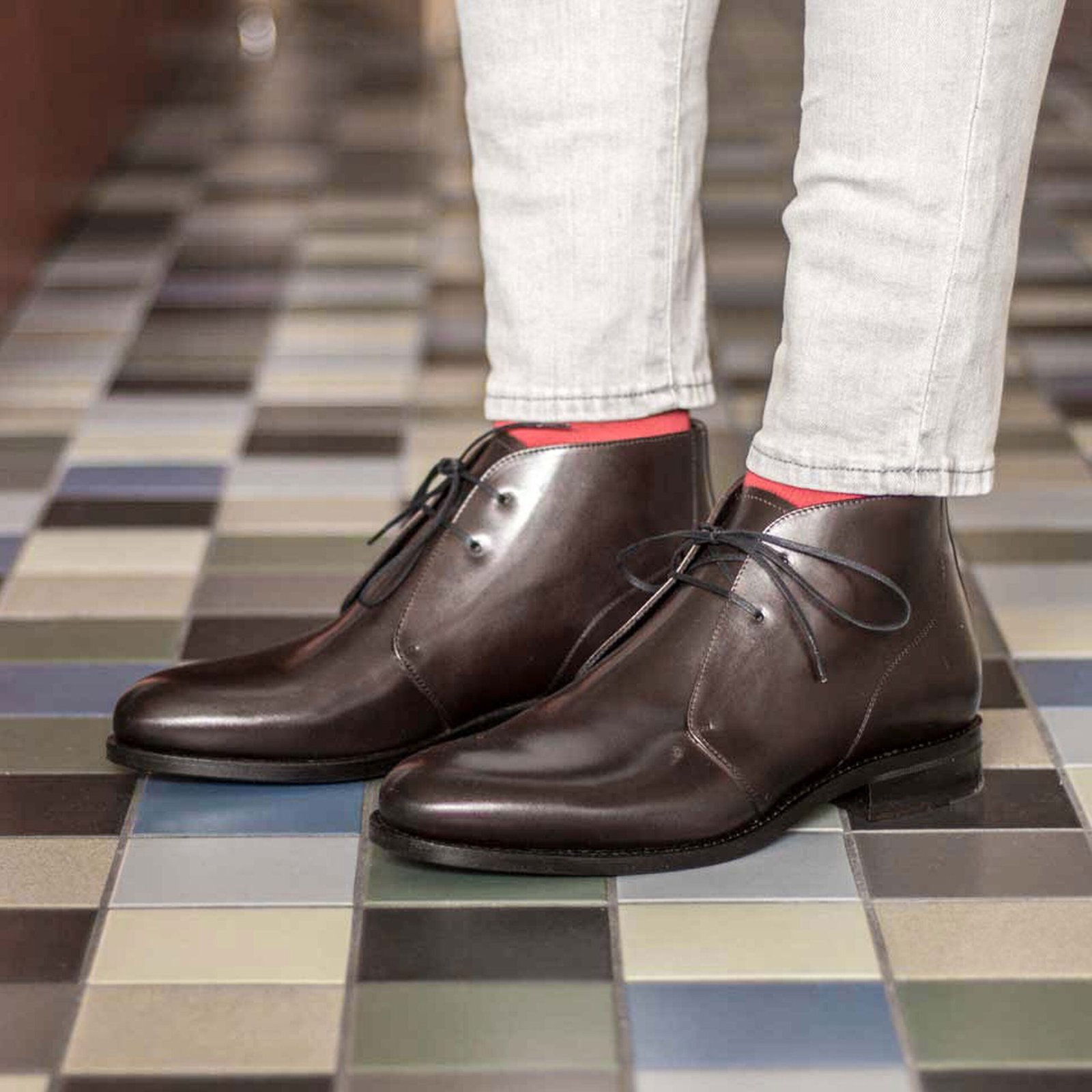 Classic Dark Brown Box Calf Chukka