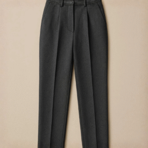 Charcoal High-Waisted Tailored Trousers