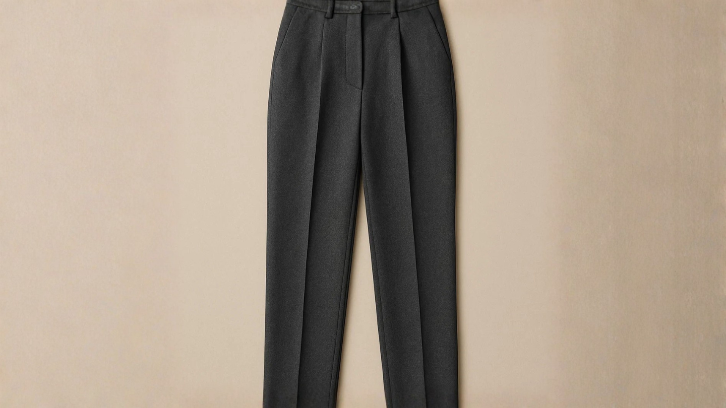 Charcoal High-Waisted Tailored Trousers